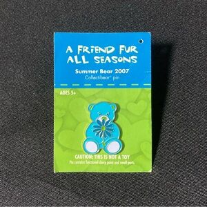 ⭐️ Build-A-Bear Summer Bear 2007 A Friend Fur All Seasons Collectibear Pin